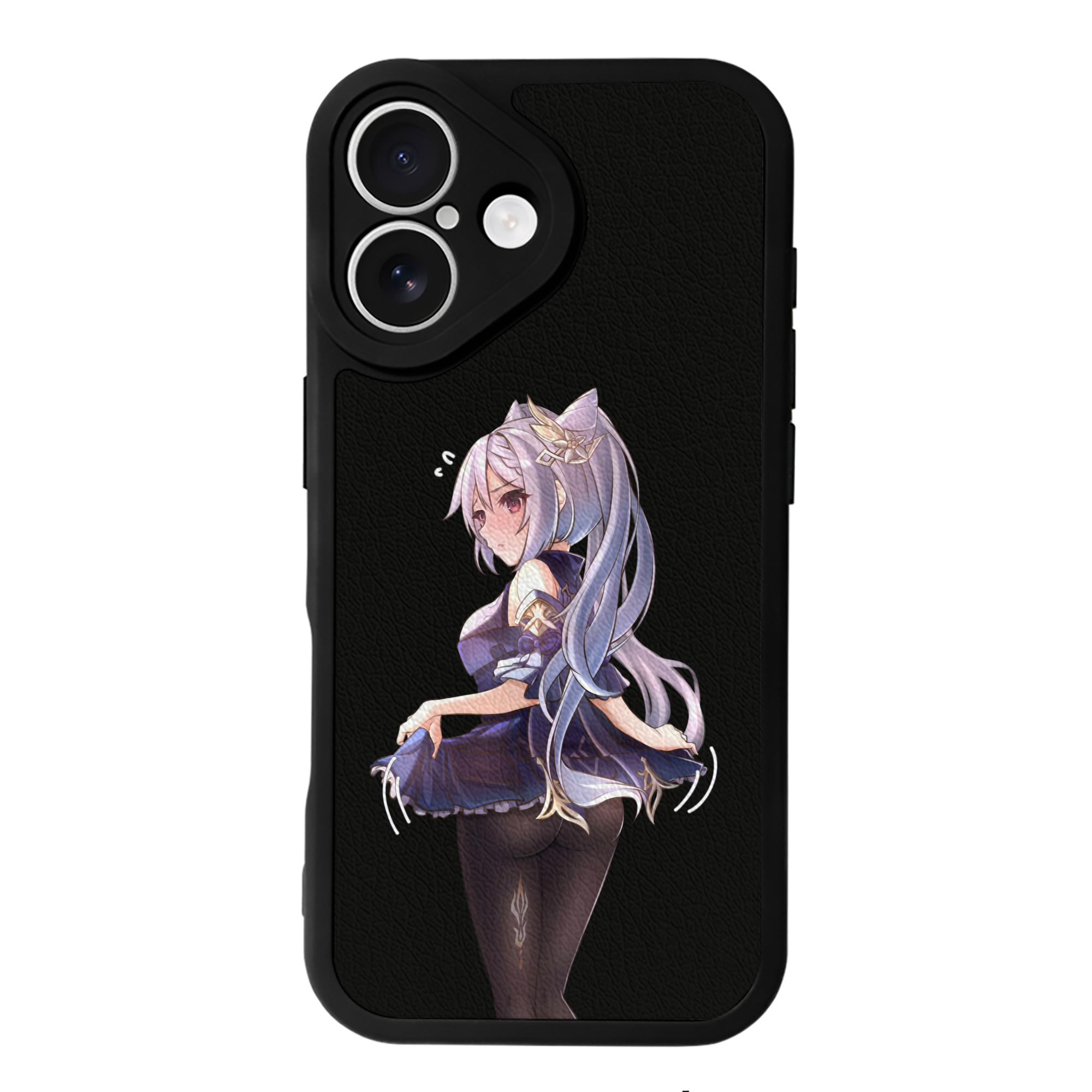 げんし神 刻晴 こくせい genshin Kokusei 【iPhone 16シリーズ対応】シリコンスマホケース（レザー調） 材質：シリコン
